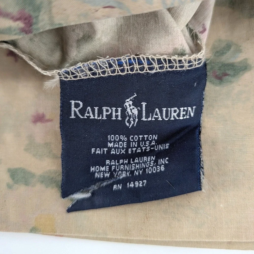 Ralph Lauren Francesca 90s Floral Pillowcases Vintage Cotton USA Standard Set 2
